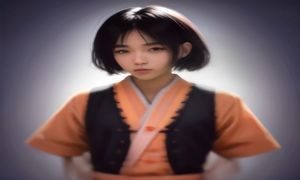 豆包网页版图像生成功能界面，展示用户输入文字描述后AI生成的精美插画效果图